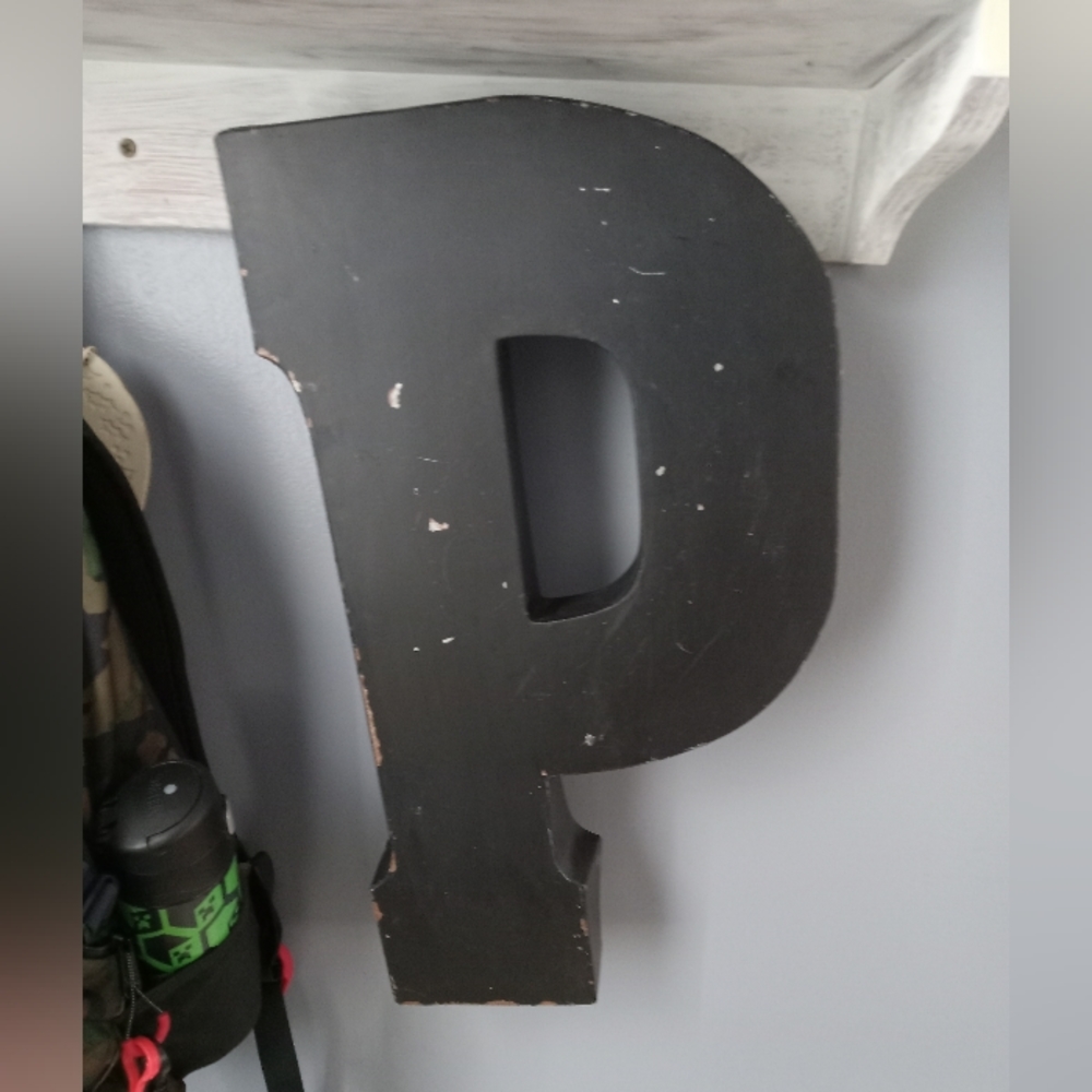 Metal letter P